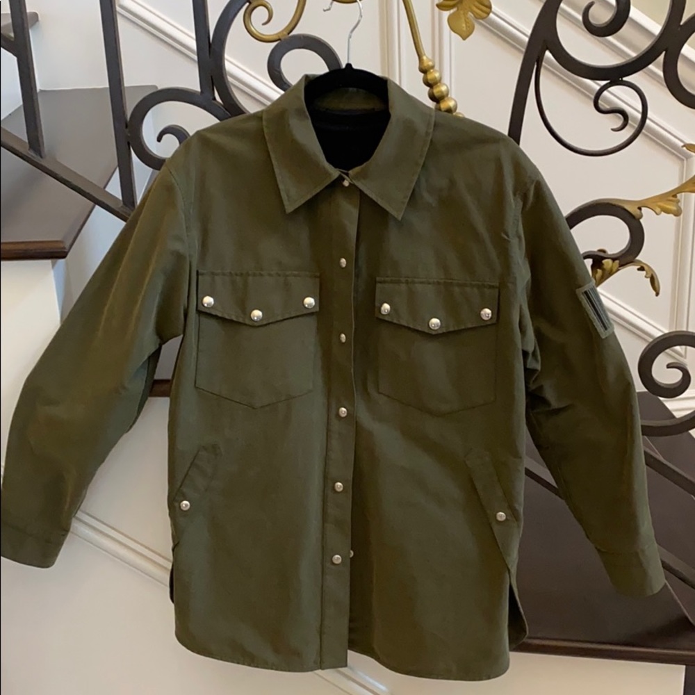 Alexander Wang army green shirt jacket